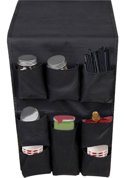 Buzdolabı Toz Kapağı Üstü, Yurt, Kiler, Tabak, Baharat, Peçete ve Diğer Günlük Eşyalar Için Cepli Buzdolabı Düzenleyici Saklama Çantası (Yurt Dışından) fırsatları