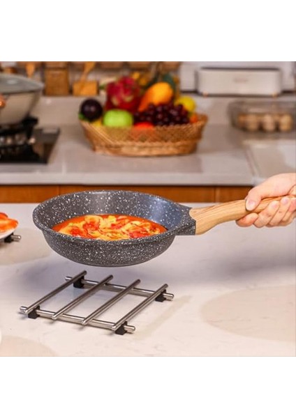 Tencere ve Tavalar Için 4 Adet Paslanmaz Çelik Altlık Tencere Altlıkları Sıcak Altlıklar Için Soğutma Rafları Pişirme ve Fırın Tepsileri Tutucu (Yurt Dışından) indirimleri