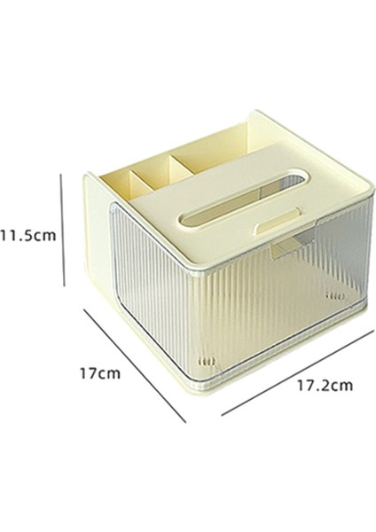 Masaüstü Oturma Odası Çok Amaçlı Mendil Kutusu Masaüstü Kağıt Kutusu Saklama Kutusu Cep Telefonu Rafı Banyo Kutusu Krem Rengi (Yurt Dışından) fırsatları