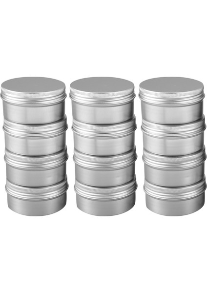 12 Paket 80 ml Teneke Kutular Çay Alüminyum Kutu Yuvarlak Metal Dudak Balsamı Balsam Saklama Kutusu Kavanoz Kaplar Dudak Için Vidalı Kapaklı (Yurt Dışından)