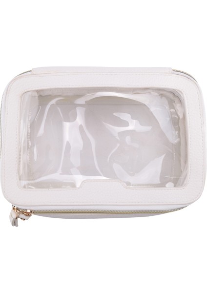 Şeffaf Makyaj Çantası Tuvalet Çantası Çok Amaçlı Seyahat Makyaj Çantası Taşınabilir Kozmetik Düzenleyici Şeffaf Saklama Çantası (Yurt Dışından)