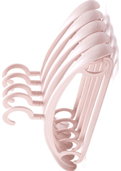 10'lu Paket Ağır Hizmet Tipi Plastik Askılar Döner Kancalı Elbise Askısı Geniş Omuzlu Kaymaz Kalın Askı Pembe (Yurt Dışından) modelleri