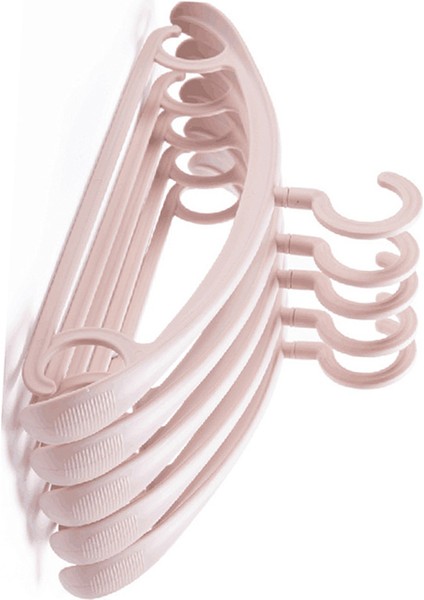 10'lu Paket Ağır Hizmet Tipi Plastik Askılar Döner Kancalı Elbise Askısı Geniş Omuzlu Kaymaz Kalın Askı Pembe (Yurt Dışından) fırsatları