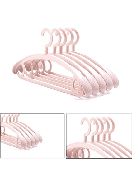 10'lu Paket Ağır Hizmet Tipi Plastik Askılar Döner Kancalı Elbise Askısı Geniş Omuzlu Kaymaz Kalın Askı Pembe (Yurt Dışından) indirimleri