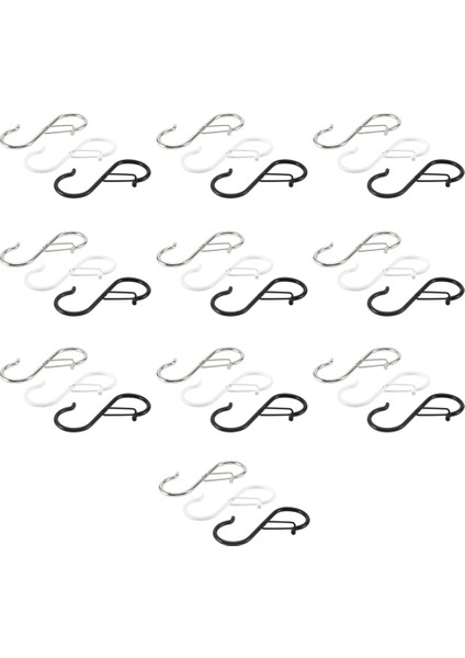 30 Adet S Kancalı Askı Emniyet Tokası, 3,5 Inç Ağır Hizmet Tipi S Kancaları, Dolap Kancaları, Giysiler, Mutfak Eşyaları, Çantalar Için (Yurt Dışından)