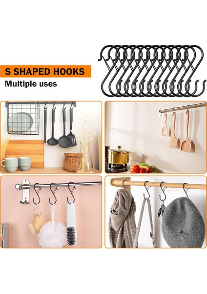 30 Adet S Kancalı Askı Emniyet Tokası, 3,5 Inç Ağır Hizmet Tipi S Kancaları, Dolap Kancaları, Giysiler, Mutfak Eşyaları, Çantalar Için (Yurt Dışından) fırsatları