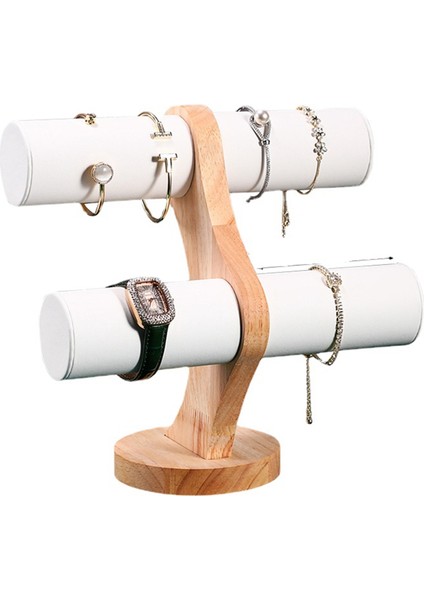 2 Katmanlı Masif Ahşap Mücevher Sergileme Standı Bilezik Saat Düzenleyici Saklama Rafı Mücevher Paketleme Sergileme Aksesuarları Braketi, 1 (Yurt Dışından) fırsatları