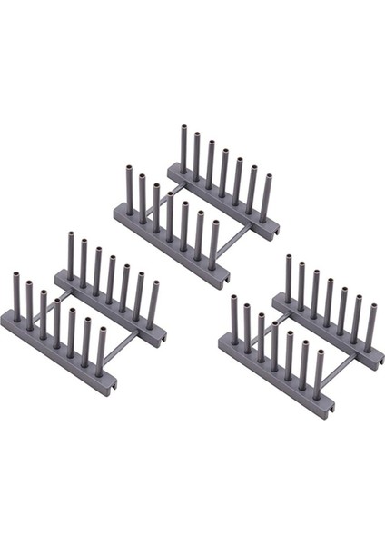Plastik Tabak Süzgeç Rafı, Mutfak Sofra Takımı Kurutma Saklama Çok Amaçlı Bardak Tabak Saklama Rafı, Tepsi Tutucu Gri (Yurt Dışından)