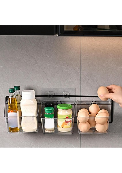 3 Bölmeli Duvara Monte Zencefil Sarımsak Kabı Tezgah Üstü Soğan ve Patates Saklama Kutusu Metal Raflı, Uzunluk 43 cm (Yurt Dışından) modelleri