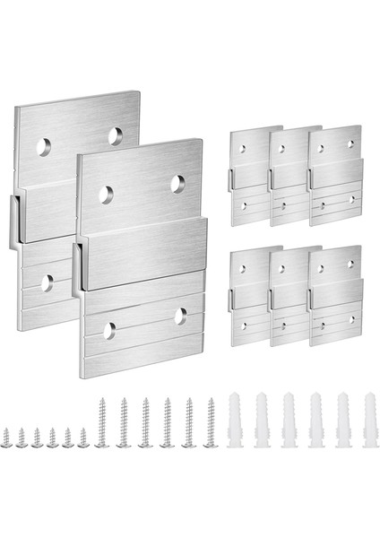 Set 5 Inç Fransız Çivili Askı Ağır Hizmet Tipi Metal Askı Fotoğraf Rafı Sanat Çerçevesi Duvar Donanımı Z-Çubuğu Kancalı Ayna (Yurt Dışından)