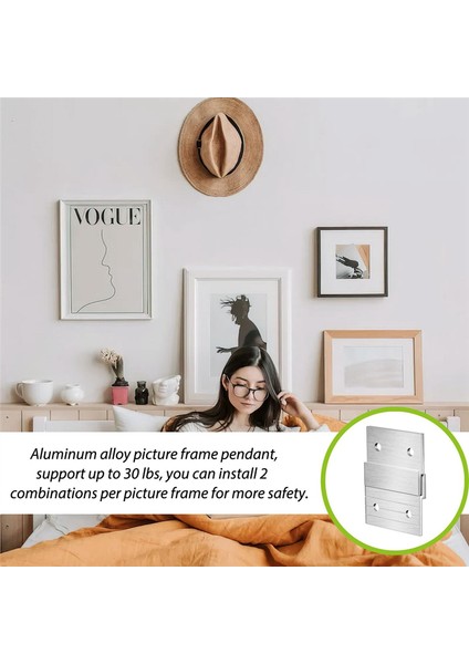 Set 5 Inç Fransız Çivili Askı Ağır Hizmet Tipi Metal Askı Fotoğraf Rafı Sanat Çerçevesi Duvar Donanımı Z-Çubuğu Kancalı Ayna (Yurt Dışından) fırsatları