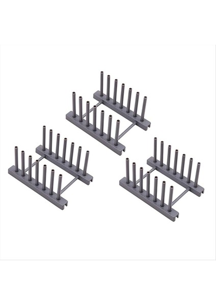 Plastik Tabak Süzgeç Rafı, Mutfak Sofra Takımı Kurutma Saklama Çok Amaçlı Bardak Tabak Saklama Rafı, Tepsi Tutucu Gri (Yurt Dışından)