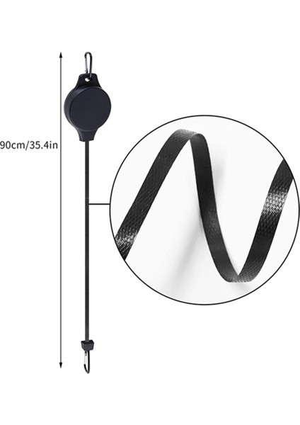 Bitki Makarası Geri Çekilebilir Askı Bitki Makarası Iç Mekan Bitkilerini Asmak Için Ayarlanabilir Yükseklik Tekerleği (4 Adet) Siyah (Yurt Dışından) fiyatları