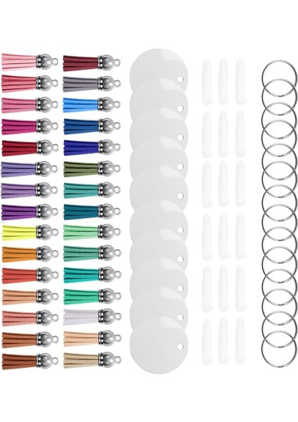 50 Set Süblimasyon Boş Anahtarlık, 2 Inç Isı Transferli Anahtarlık Boşlarıyla Birlikte Mdf Anahtarlık Dekoratif Etiket Seti (Yurt Dışından) fiyatları