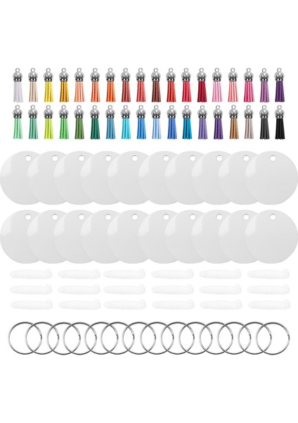 50 Set Süblimasyon Boş Anahtarlık, 2 Inç Isı Transferli Anahtarlık Boşlarıyla Birlikte Mdf Anahtarlık Dekoratif Etiket Seti (Yurt Dışından) modelleri