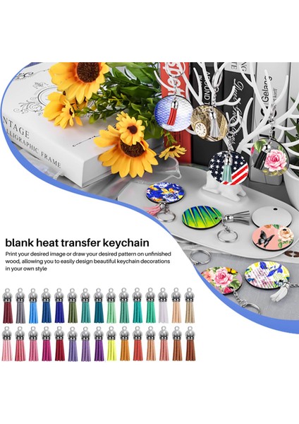 50 Set Süblimasyon Boş Anahtarlık, 2 Inç Isı Transferli Anahtarlık Boşlarıyla Birlikte Mdf Anahtarlık Dekoratif Etiket Seti (Yurt Dışından) fırsatları