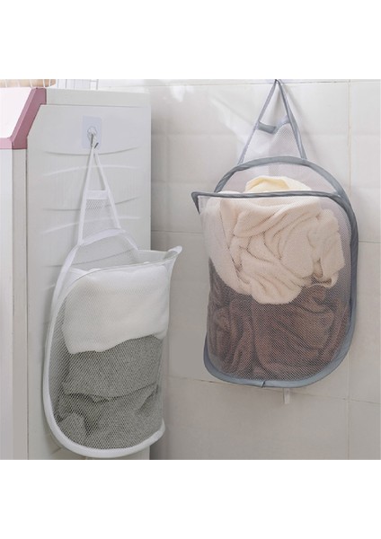 Katlanabilir Depolama Çamaşır Sepeti Düzenleyici Kirli Çamaşır Filesi Duvara Monte Banyo Giysi Askı Sepetleri Kova (Yurt Dışından) modelleri