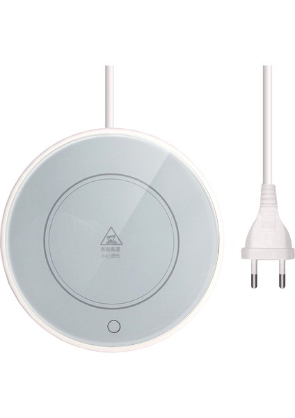 Ofis Masası Kullanımı Için Kahve Kupa Isıtıcısı ve Fincan Isıtıcısı, Içecek Isıtıcısı 18W Fincan Isıtma Matı Elektrikli Çay Isıtıcısı Beyaz Ab Fişi (Yurt Dışından)