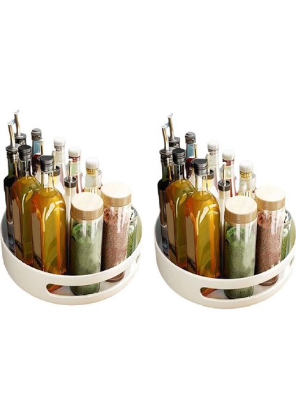 Paket Döner Tabla Dolap Düzenleyici, Mutfak Depolama Için Çok Işlevli Baharat Rafı, Baharat Düzenleyici Tutucu (Yurt Dışından)