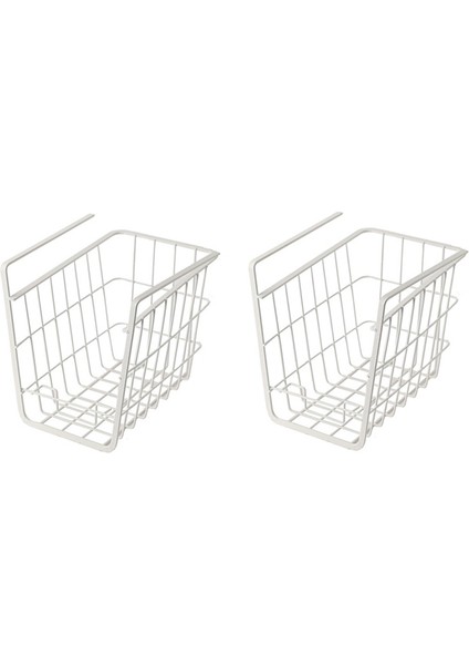 2 Adet Gardırop Depolama Rafı Askılı Sepet, Ahşap Kaplama Altında Mutfak Dolabı Rafı, Ofis Masası Depolama Sepeti (Yurt Dışından)