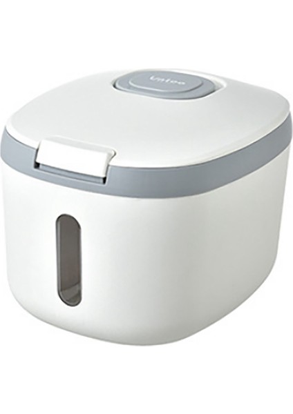 kg Pirinç Kovası Mühürlü Pirinç Dağıtıcı Böceklere Karşı Nem Geçirmez Mühürlü Pirinç Saklama Kabı Tahıl Saklama Kutusu Gri (Yurt Dışından)