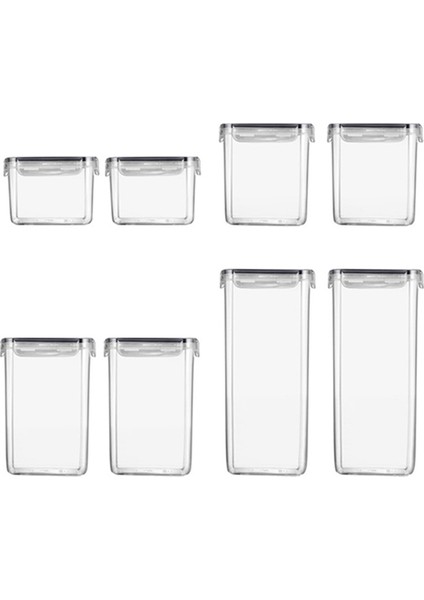 Adet Kapaklı Mühürlü Şeffaf Saklama Kabı Seti, Tahıl Şekeri Saklama Kutusu, Mutfak Gıda Saklama Kutusu Seti (Yurt Dışından)