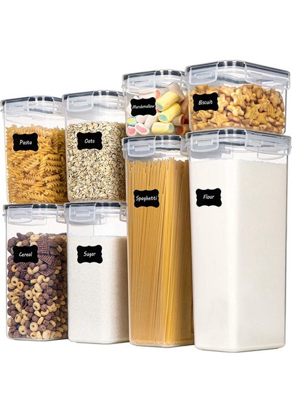 Adet Kapaklı Mühürlü Şeffaf Saklama Kabı Seti, Tahıl Şekeri Saklama Kutusu, Mutfak Gıda Saklama Kutusu Seti (Yurt Dışından) fırsatları
