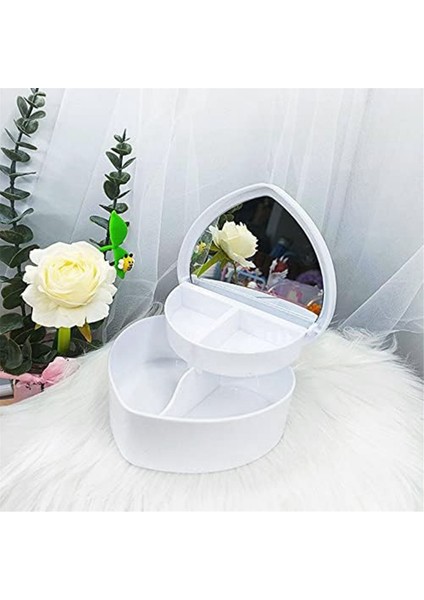 Kalp Şeklinde Mücevher Kutuları, Plastik Beyaz Mücevher Saklama, Kalp Şeklinde Mücevher Kutuları, Kırtasiye Kutuları, Çekmeceli Makyaj Kutusu (Yurt Dışından) fiyatları