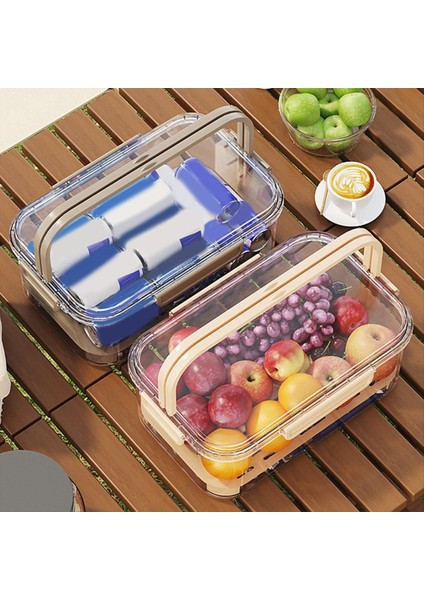 Taşınabilir Buzdolabı Taze Tutma Kutusu, Saplı Büyük Kapasiteli Taşınabilir Sebzelik, Buzdolabı Için Meyve Saklama Kapları (Yurt Dışından)