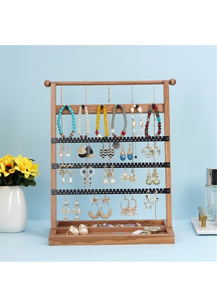 Ahşap Mücevher Rafı 5 Katlı Kule Vitrin Mücevher Rafı Çıkarılabilir Küpeler Kolyeler Yüzükler Çekmeceli Mücevher Standı (Yurt Dışından) fırsatları