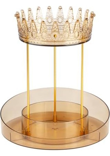 360° Dönebilen Mücevher Düzenleyici Sergileme Standı, Taç Şeklinde Kolye ve Bilezik Askılı Düzenleyici, Mücevher Kulesi Rafı-B (Yurt Dışından)