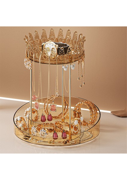 360° Dönebilen Mücevher Düzenleyici Sergileme Standı, Taç Şeklinde Kolye ve Bilezik Askılı Düzenleyici, Mücevher Kulesi Rafı-B (Yurt Dışından) modelleri