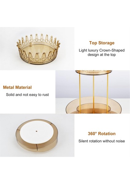 360° Dönebilen Mücevher Düzenleyici Sergileme Standı, Taç Şeklinde Kolye ve Bilezik Askılı Düzenleyici, Mücevher Kulesi Rafı-B (Yurt Dışından) indirimleri