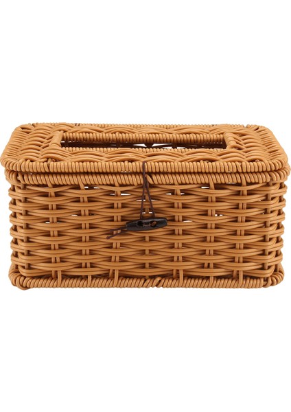 Rattan Dikdörtgen Mendil Kutusu Kapağı - Boho Dekoratif Dokuma Mendillik, Ev Için Vintage Çiftlik Evi Mendil Kutusu (Yurt Dışından) fiyatları