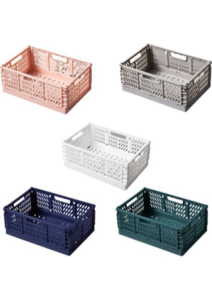 Katlanabilir Saklama Kutusu Sepeti Yardımcı Kozmetik Kutusu Masaüstü Tutucu Ev Kullanımı Okul Sırası Saklama Kutusu Gri (Yurt Dışından) fiyatları