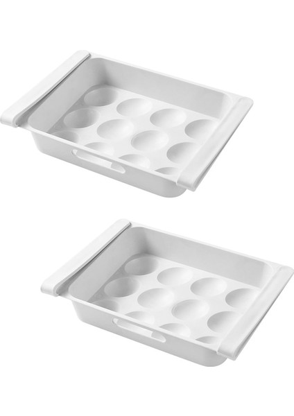 Yumurta Sepetleri Kaydırmalı Yumurta Saklama Tutucu Mutfak Yumurta Saklama Buzdolabı Çekmeceli Yumurta Dağıtıcı Çekmeceler Şeffaf Kutular Raf (Yurt Dışından)