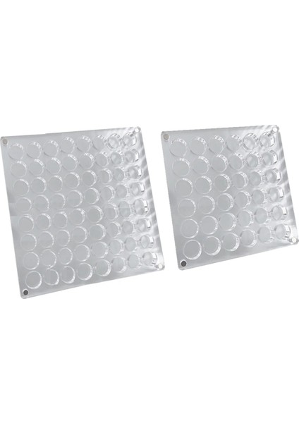 36/64 Izgara Akrilik Tırnak Sanatı Yapay Elmas Saklama Kutusu Izgaraları Tırnak Takıları Takı Dekorasyon Kutusu (Yuvarlak) (Yurt Dışından)