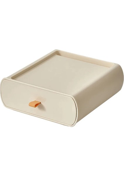 Çekmeceli Saklama Kutusu, Masaüstü Saklama Kutusu, Saklama Kutusu, Ofis Saklama Masası Rafı, Saklama Dolabı, Buz Beyazı (Yurt Dışından)