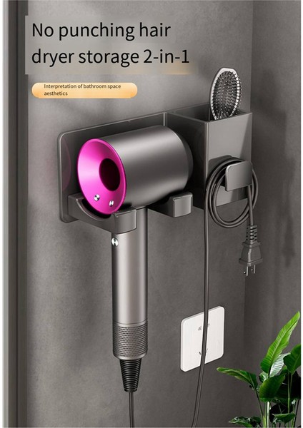 Dyson Saç Kurutma Makinesi Tutucu Saklama Rafı, Delmesiz Banyo Tuvalet Saç Kurutma Makinesi Askılı Saklama Rafı Için Uygundur (Yurt Dışından) modelleri