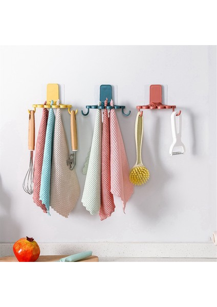 Mutfak Çiçek Şeklinde Bez Askısı, Kancalı Depolama Düzenleyici, Duvara Monte, Delme Gerektirmeyen, Spatula, Kaşık Askısı, Havlu Rafı D (Yurt Dışından) fırsatları