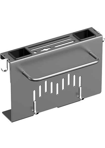 Duvara Monte Alet Tutucu, Mutfak Alet Rafı, Çok Amaçlı Askılı Depolama Düzenleyici Rafı ve Doğrama Tahtası Tutucu Siyah (Yurt Dışından)