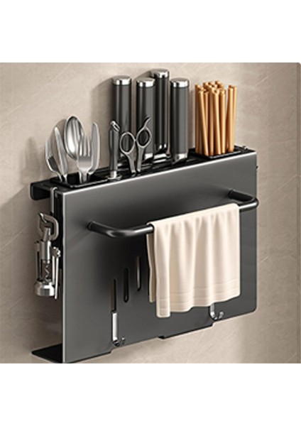 Duvara Monte Alet Tutucu, Mutfak Alet Rafı, Çok Amaçlı Askılı Depolama Düzenleyici Rafı ve Doğrama Tahtası Tutucu Siyah (Yurt Dışından) fiyatları