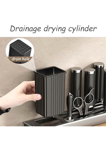 Duvara Monte Alet Tutucu, Mutfak Alet Rafı, Çok Amaçlı Askılı Depolama Düzenleyici Rafı ve Doğrama Tahtası Tutucu Siyah (Yurt Dışından) indirimleri