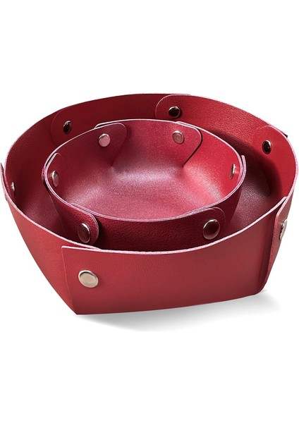 Pu Deri Mücevher Tepsisi, Masa Tepsisi, Komodin, Masa Tepsisi, Dekoratif Taşınabilir Giriş, Masaüstü Saklama Tepsisi B (Yurt Dışından)