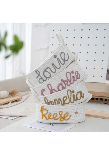 Ev Eşyaları, Masaüstü Giysileri ve Oyuncaklar Için Saplı Halat Saklama Sepeti Pembe (Yurt Dışından) fırsatları