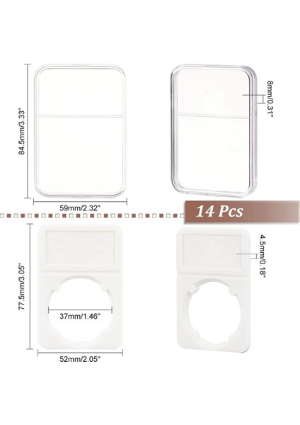14 Adet Madeni Para Levhası Çıtçıtlı Sergileme Tutucusu, Koleksiyoncular Için 37 mm (Yurt Dışından) modelleri