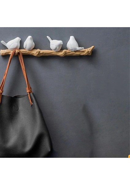 Duvar Dekorasyonları Oturma Odası Askısı Reçine Kuş Anahtar Askısı Mutfak Mont Giysi Havlu Şapka Çanta Askısı, B (Yurt Dışından) modelleri