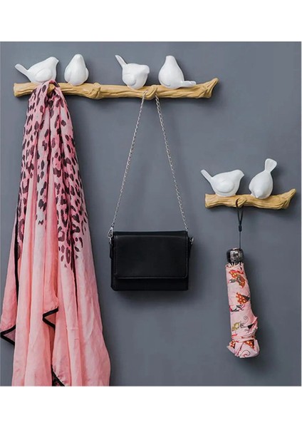 Duvar Dekorasyonları Oturma Odası Askısı Reçine Kuş Anahtar Askısı Mutfak Mont Giysi Havlu Şapka Çanta Askısı, B (Yurt Dışından) fırsatları