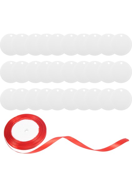 30 Adet Akrilik Boşluk 5 Cm, Delikli Şeffaf Daire Akrilik Levha, Yuvarlak Akrilik Boşluk Disk, Noel Doğum Günü Kendin Yap Hediyeleri (Yurt Dışından)