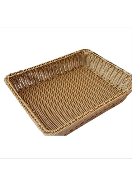 Depolama Sepeti El Yapımı Dikdörtgen Rattan Organizasyon Hasır Ekmeklik Meyve Sebze Atıştırmalık Gıda Kabı Xl (Yurt Dışından) fiyatları